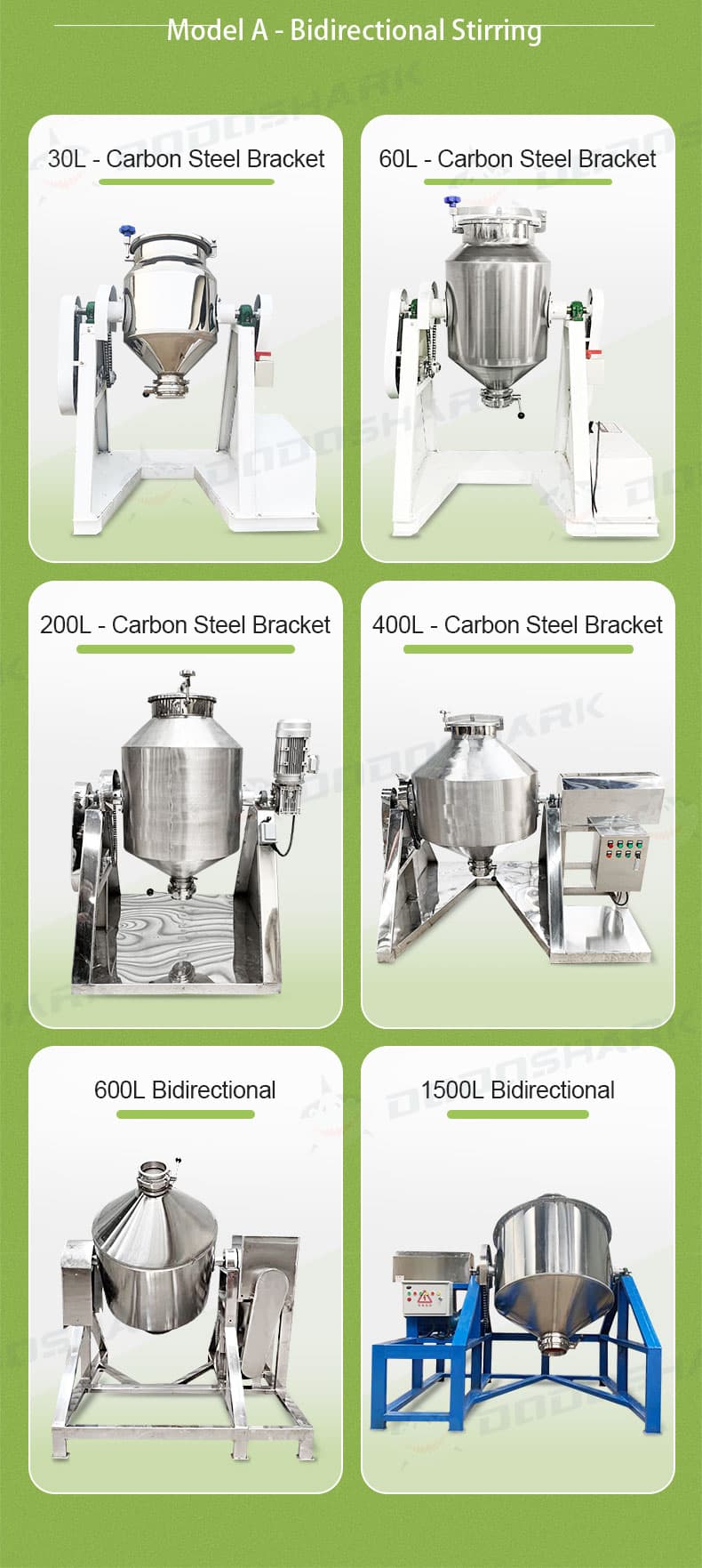 Mixer model A bidirectional stirring lineup